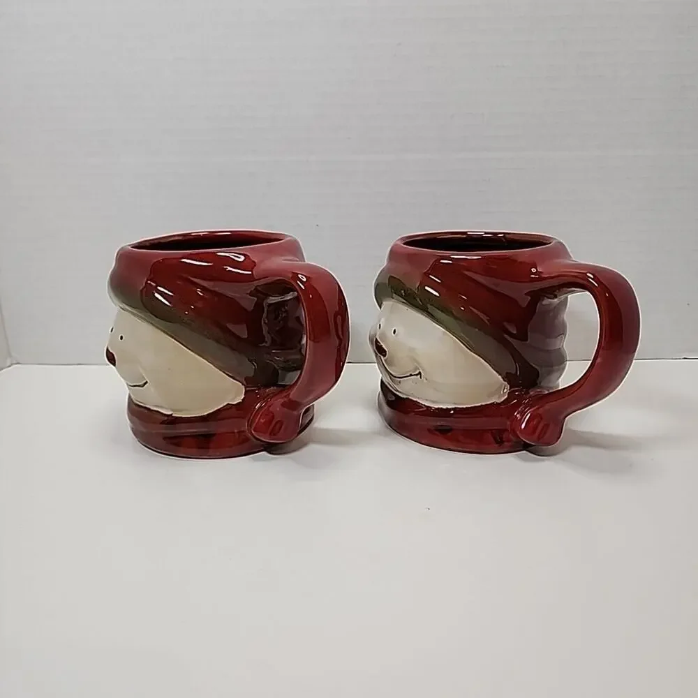 Snowman Holiday Cocoa Mug Target 2010 Stoneware Ceramic 16 oz Coffee, Tea Qty 2